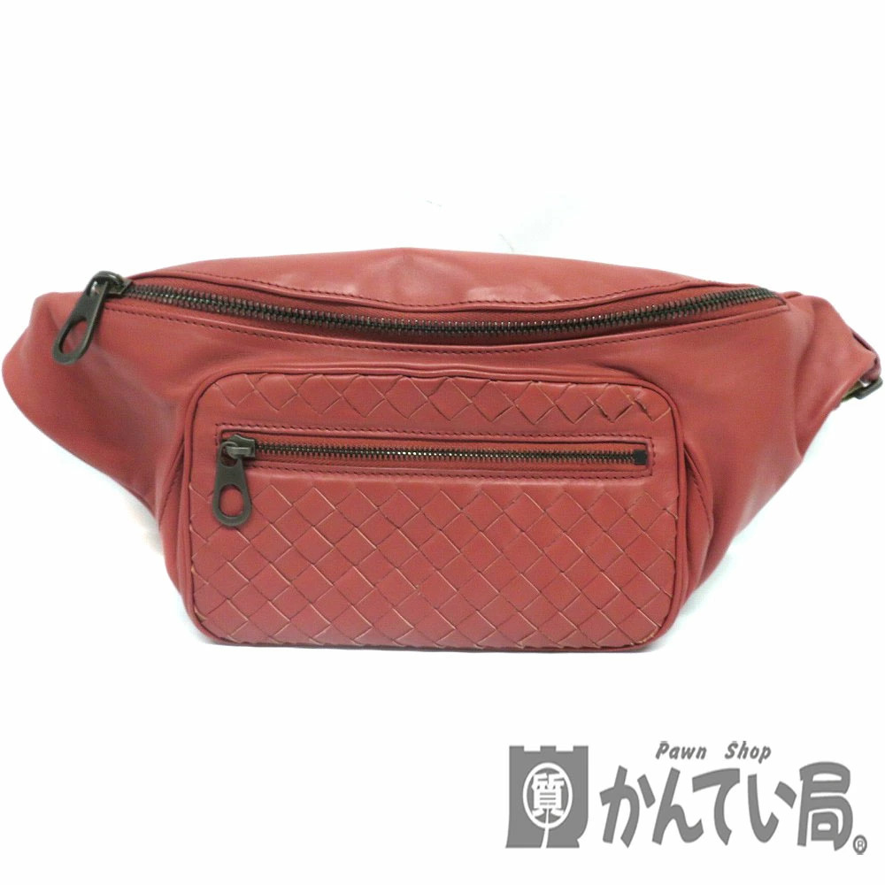 BOTTEGA VENETA Body Bum Crossbody Belt Bag Waist Clutch Leather Pink